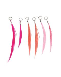 RICO Korutarvike höyhen 6 kpl punaiset neon