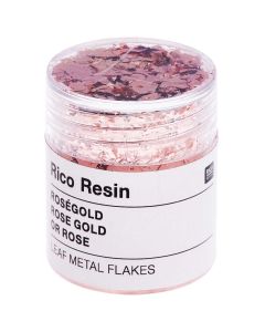 RICO lehtimetallilastu Rose Gold 0,3g hartsille, epoksihartsi resin