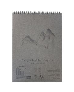 SMLT Kalligrafialehtiö 100g A4 (50) kierreselkä, Sisältää apuviivaston