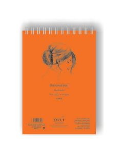 SMLT Mixed-media lehtiö 200g A5 (40) luonnonval, mikroperforointi, kierre yläreunassa