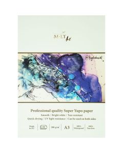 SMLT PRO Yupo-paperilehtiö 200g A3 (10), Repeytymätön, UV-suojattu