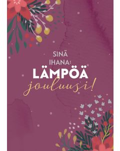 Joulukortti Hidasta Elämää - Lämpöä jouluusi