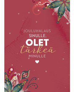 Joulukortti Hidasta Elämää - Olet tärkeä minulle