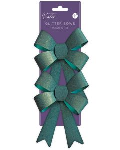 Lahjarusetti Partisan - Green glitter 2 kpl