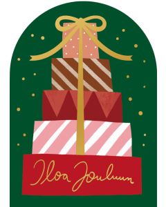 2-osainen joulukortti Putinki Letters - Paketit, Iloa jouluun