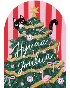 2-osainen kortti joulu Kaisu Sandberg - Kuusi
