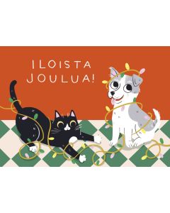 Joulukortti Kaisu Sandberg - Helvi ja Tauno Iloista joulua!