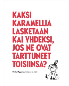 Kohopainettu postikortti Muumi - Kaksi karamellia