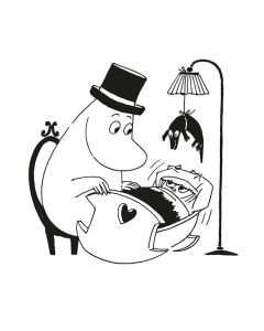 Kohopainettu postikortti Muumi - Kehto