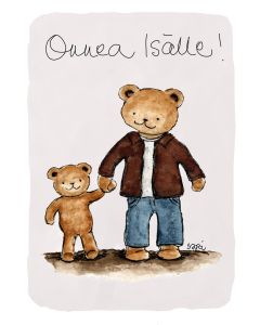 2-osainen kortti Sari's Artwork - Onnea isälle!