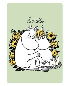 Kohopainettu postikortti Muumi - Muumipeikko ja Niiskuneiti "Sinulle"