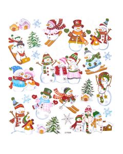 DPC tarra-arkki 15x17 cm 24 kpl lumiukko