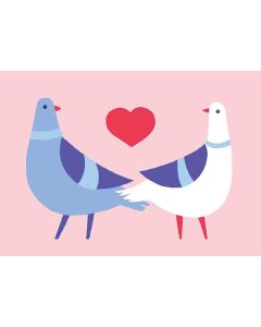 Postikortti Polka Paper - Pulut ja sydän