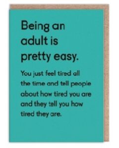 2-osainen kortti Ohh Deer - Being An Adult Is Pretty Easy