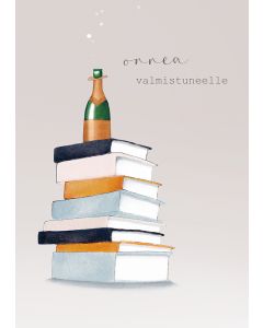 2-osainen kortti Henna Adel - Kirjapino, Onnea valmistuneelle