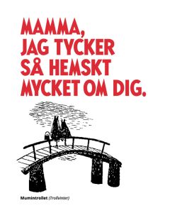 2-osainen kohopainokortti Muumi- Mamma och Mumintroll