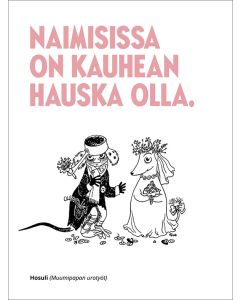 2-osainen kohopainokortti Muumi - Häät
