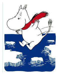 2-osainen kohopainokortti Muumi - Jäälautat