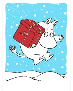 2-osainen kohopainokortti Muumi - Lahjapaketti