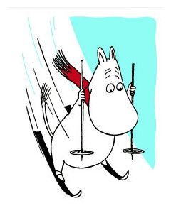 2-osainen kohopainokortti Muumi - Hiitäjä