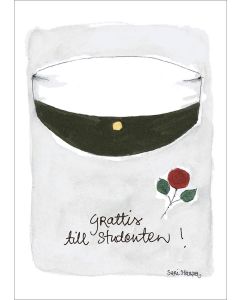 2-osainen kortti Sari's Artwork - Grattis till studenten