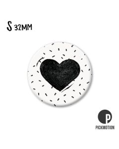 Magneetti S Pickmotion - Mustavalkoinen sydän