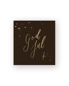 Pakettikortti joulu Putinki Kalligrafiastudio - God jul, musta