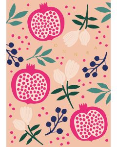 2-osainen kortti Mira Mallius - Granaattiomena, onnea