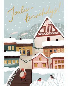 Joulukortti Kaisu Sandberg - Porvoon kirkko, Joulutervehdys!