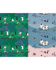 Lahjapaperirulla Muumi - Metsä/Meri