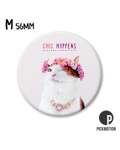 Magneetti M Pickmotion - Kissa ja kukkakranssi, chic happens