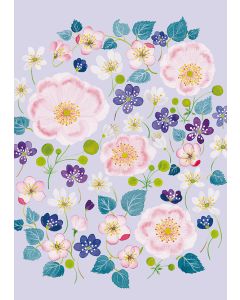 2-osainen kortti Anna Emilia - Kukkia