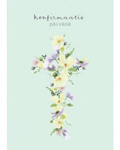 2-osainen kortti Henna Adel - Kukkaristi "Konfirmaatiopäivänä"