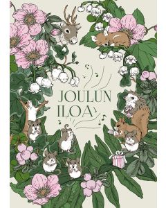 2-osainen joulukortti Nuppu Print Company - Joulun iloa, metsän joulu