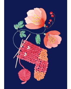 2-osainen joulukortti Anna Emilia - Neuletyö