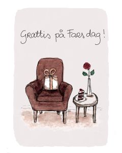 2-osainen kortti Sari's Artwork - Grattis på Fars dag!