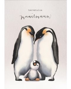 2-osainen kortti Henna Adel - Pingviiniperhe