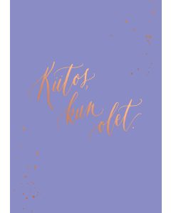 Postikortti Kalligrafiastudio - Kiitos, kun olet