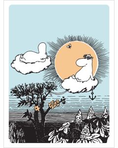 2-osainen kohopainokortti Muumi - Pilvissä