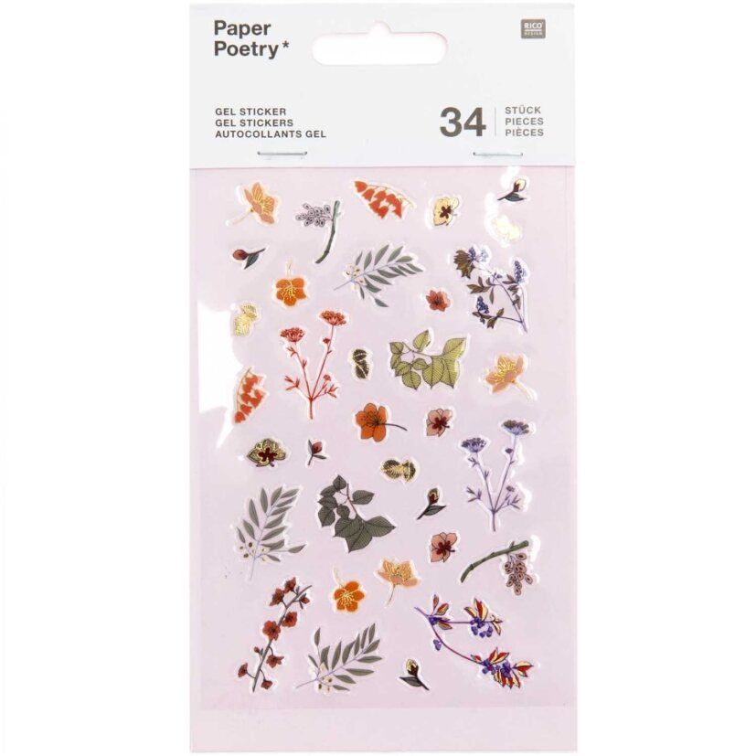 Tarrasetti Paper Poetry - Gel stickers Orange