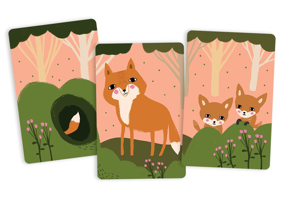 Yhdistä oikein -peli Mira Mallius - Metsän eläimet