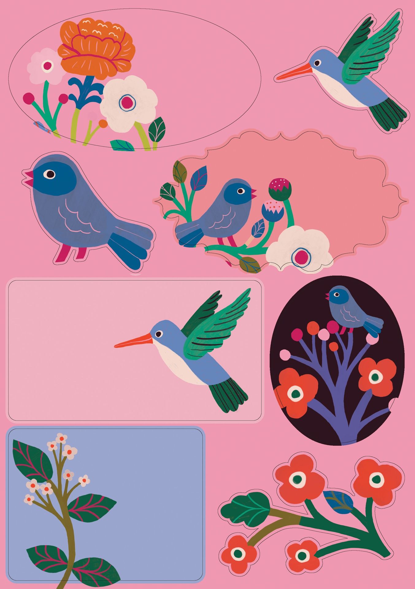 Kirjepaperisetti Roger la Borde - Birdsong