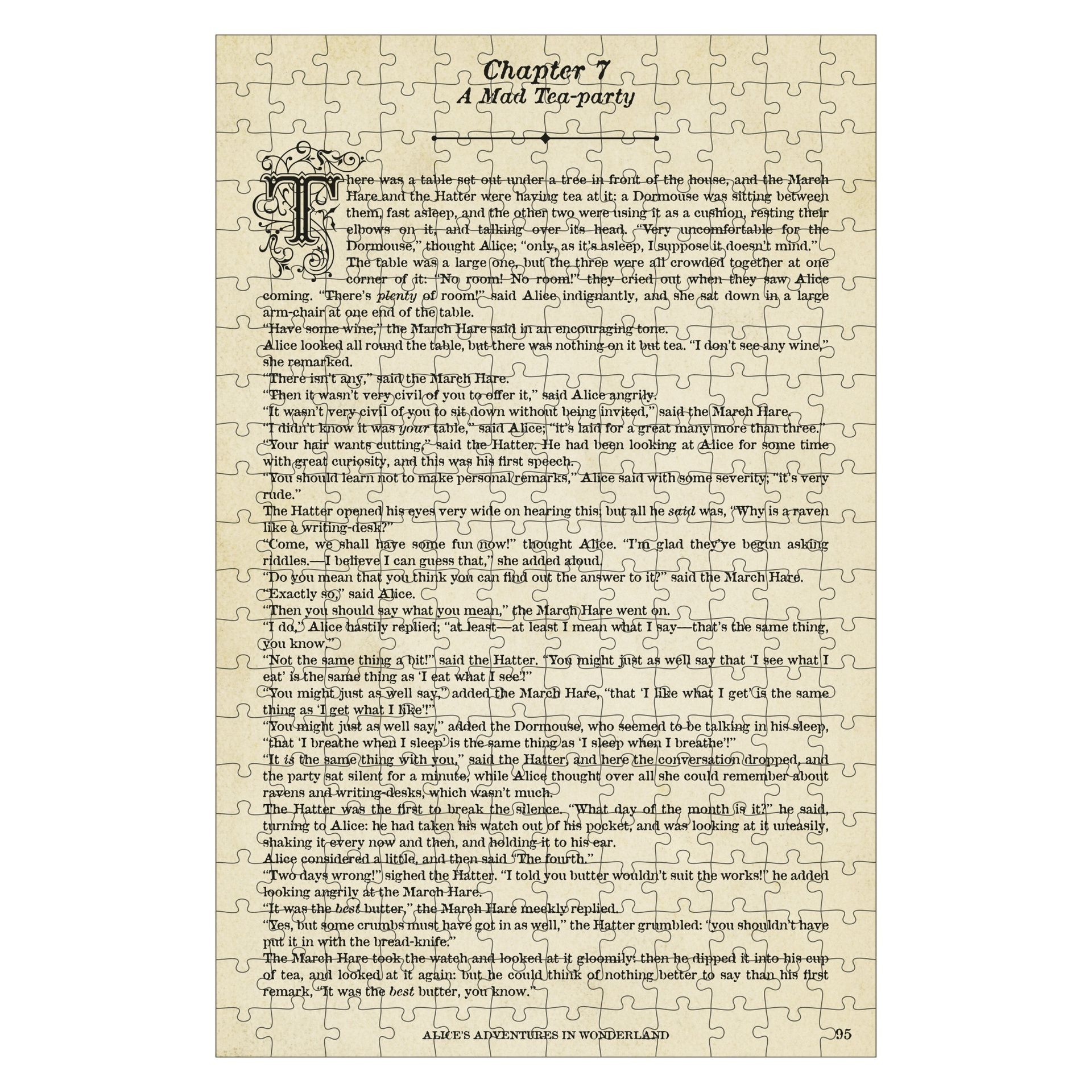 Palapeli 252 palaa Professor Puzzle - Alice in Wonderland