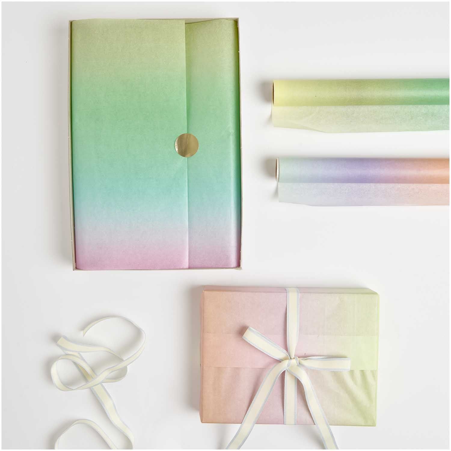 Silkkipaperi Rico Design - Gradient Turqoise