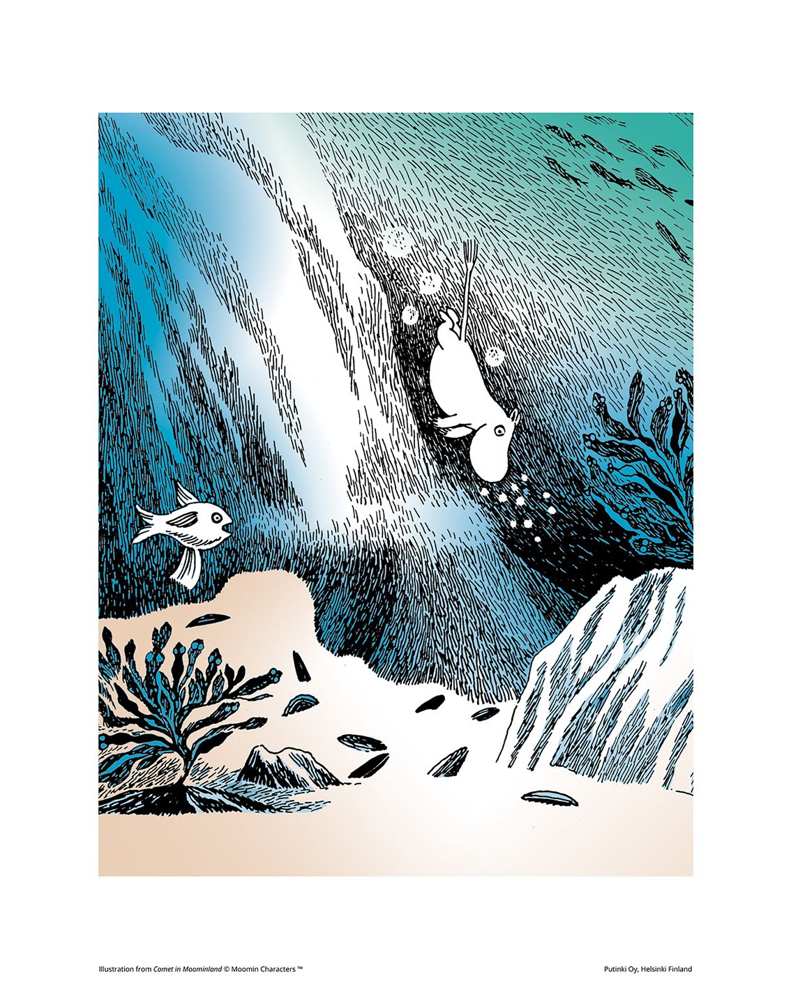 Juliste Putinki Muumi 24x30cm - Muumipeikko sukeltaa