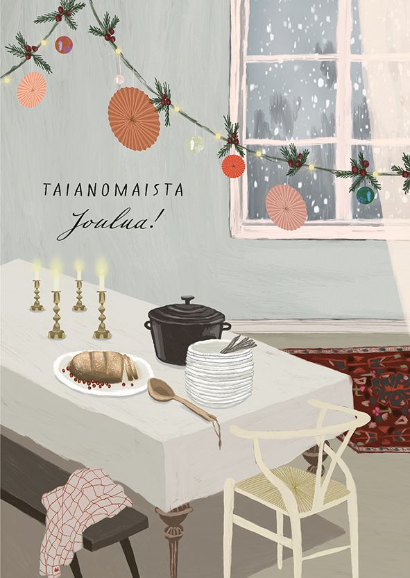 2-osainen kortti joulu Johanna Ilander - "Taianomaista joulua" Joulukattaus