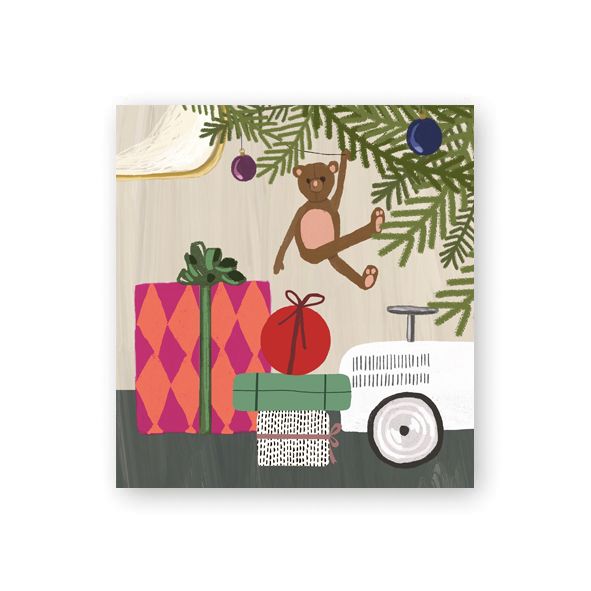 Pakettikortti joulu Putinki Ilander - Lahjapaketit kuusen alla