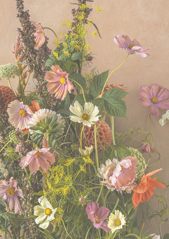 2-osainen kortti Kreetta Järvenpää - Kosmoskukat