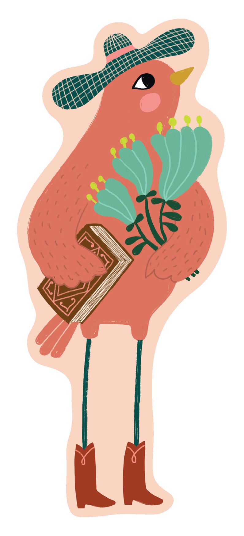 Kirjanmerkki Putinki Mira Mallius - Lintu