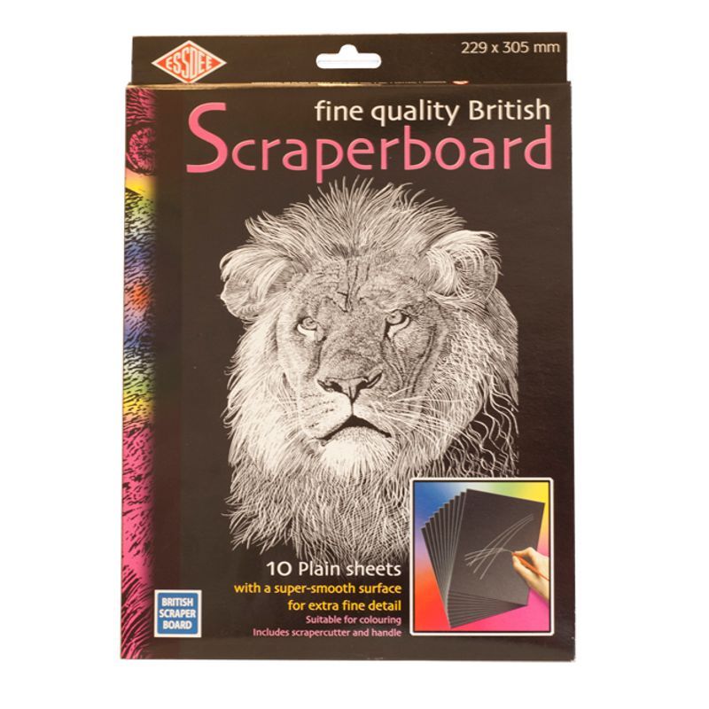 AC Raapekartonki musta, valkoinen pohja, 305x229mm sis 10arkkia ja kynä